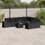 Set de sofás de jardín 10 pzas cojines ratán sintético negro de , Conjuntos de jardín - Ref: Foro24-3255382, Precio: 654,59 €...