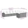 Gartenmöbel-Set 9-teilig mit grauen Polstern aus synthetischem Rattan von , Gartensets - Ref: Foro24-3255377, Preis: 574,58 €...
