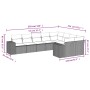 Set de muebles de jardín 9 pzas y cojines ratán sintético gris by , Garden sets - Ref: Foro24-3255377, Price: 582,89 €, Disco...