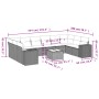 Gartensofagarnitur 11-teilig mit schwarzen Kissen aus synthetischem Rattan von , Gartensets - Ref: Foro24-3255412, Preis: 679...