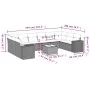 Set de sofás de jardín 11 pzas y cojines ratán sintético negro by , Garden sets - Ref: Foro24-3255412, Price: 691,82 €, Disco...