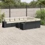 Set de sofás de jardín 11 pzas y cojines ratán sintético negro by , Garden sets - Ref: Foro24-3255433, Price: 657,74 €, Disco...