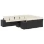 Set de sofás de jardín 11 pzas y cojines ratán sintético negro by , Garden sets - Ref: Foro24-3255433, Price: 657,74 €, Disco...