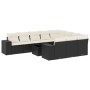 Set de sofás de jardín 11 pzas y cojines ratán sintético negro by , Garden sets - Ref: Foro24-3255433, Price: 655,49 €, Disco...