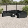 Set de sofás de jardín 11 pzas y cojines ratán sintético negro de , Conjuntos de jardín - Ref: Foro24-3255452, Precio: 693,94...