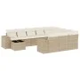 Set de sofás de jardín 11pzas con cojines ratán sintético beige by , Garden sets - Ref: Foro24-3255465, Price: 750,22 €, Disc...