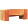 Banco con jardineras madera de pino marrón cera 167,5x60x65 cm de , Sofás de exterior - Ref: Foro24-844643, Precio: 210,08 €,...