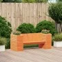 Banco con jardineras madera de pino marrón cera 167,5x60x65 cm de , Sofás de exterior - Ref: Foro24-844643, Precio: 210,08 €,...