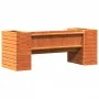 Banco con jardineras madera de pino marrón cera 167,5x60x65 cm de , Sofás de exterior - Ref: Foro24-844643, Precio: 210,08 €,...