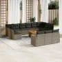 Set de sofás de jardín 14 pzas con cojines ratán sintético gris by , Garden sets - Ref: Foro24-3226466, Price: 820,49 €, Disc...