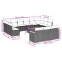 Gartensofa-Set, 14-teilig, mit grauen Polstern aus synthetischem Rattan von , Gartensets - Ref: Foro24-3226466, Preis: 810,43...