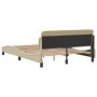 Bed frame with cream-colored fabric headboard 120x200 cm by , Beds and slatted bases - Ref: Foro24-373150, Price: 152,10 €, D...