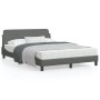 Bed frame with dark gray fabric headboard 140x200 cm by , Beds and slatted bases - Ref: Foro24-373186, Price: 144,91 €, Disco...