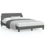 Bed frame with dark gray fabric headboard 140x200 cm by , Beds and slatted bases - Ref: Foro24-373186, Price: 155,67 €, Disco...