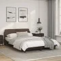 Estructura de cama cabecero cuero sintético marrón 140x200 cm de , Camas y somieres - Ref: Foro24-373200, Precio: 175,26 €, D...