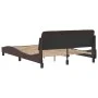 Estructura de cama cabecero cuero sintético marrón 140x200 cm de , Camas y somieres - Ref: Foro24-373200, Precio: 175,26 €, D...