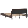 Estructura de cama cabecero cuero sintético marrón 140x200 cm de , Camas y somieres - Ref: Foro24-373200, Precio: 178,67 €, D...