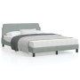 Estructura de cama con cabecero terciopelo gris claro 140x190cm de , Camas y somieres - Ref: Foro24-373192, Precio: 143,81 €,...