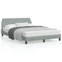 Estructura de cama con cabecero terciopelo gris claro 140x190cm de , Camas y somieres - Ref: Foro24-373192, Precio: 142,03 €,...