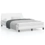 Estructura de cama cabecero cuero sintético blanco 120x200 cm de , Camas y somieres - Ref: Foro24-373159, Precio: 146,29 €, D...