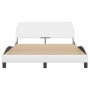 Bettgestell mit weißem Kunstleder-Kopfteil 120x200 cm von , Betten und Lattenroste - Ref: Foro24-373159, Preis: 154,07 €, Rab...