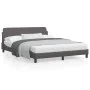 Bed frame with gray synthetic leather headboard 160x200cm by , Beds and slatted bases - Ref: Foro24-373221, Price: 179,24 €, ...