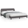 Bettgestell mit Kunstleder-Kopfteil in Grau 160x200cm von , Betten und Lattenroste - Ref: Foro24-373221, Preis: 181,31 €, Rab...