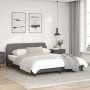 Bettgestell mit Kunstleder-Kopfteil in Grau 160x200cm von , Betten und Lattenroste - Ref: Foro24-373221, Preis: 181,31 €, Rab...