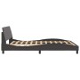 Bed frame with gray synthetic leather headboard 160x200cm by , Beds and slatted bases - Ref: Foro24-373221, Price: 181,31 €, ...