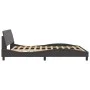 Bed frame with gray synthetic leather headboard 160x200cm by , Beds and slatted bases - Ref: Foro24-373221, Price: 179,24 €, ...