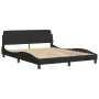 Estructura de cama con cabecero de terciopelo negro 160x200 cm de , Camas y somieres - Ref: Foro24-373214, Precio: 168,72 €, ...