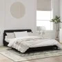 Estructura de cama con cabecero de terciopelo negro 160x200 cm de , Camas y somieres - Ref: Foro24-373214, Precio: 168,72 €, ...