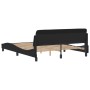 Estructura de cama con cabecero de terciopelo negro 160x200 cm de , Camas y somieres - Ref: Foro24-373214, Precio: 171,30 €, ...
