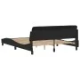 Estructura de cama con cabecero de terciopelo negro 160x200 cm de , Camas y somieres - Ref: Foro24-373214, Precio: 168,72 €, ...