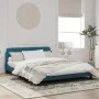 Estructura de cama con cabecero terciopelo azul 160x200 cm de , Camas y somieres - Ref: Foro24-373216, Precio: 150,72 €, Desc...