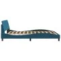 Estructura de cama con cabecero terciopelo azul 160x200 cm de , Camas y somieres - Ref: Foro24-373216, Precio: 150,72 €, Desc...