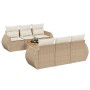 Set sofás de jardín 7 piezas y cojines ratán sintético beige by , Garden sets - Ref: Foro24-3224896, Price: 531,67 €, Discoun...