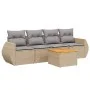 Garden sofa set with 5-piece synthetic rattan beige cushions by , Garden sets - Ref: Foro24-3257214, Price: 327,83 €, Discoun...