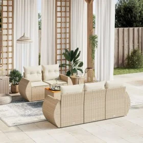 Juego de sofás jardín con cojines 6 pzas ratán sintético beige by , Garden sets - Ref: Foro24-3224889, Price: 540,31 €, Disco...