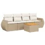 Juego de sofás jardín con cojines 5 pzas ratán sintético beige by , Garden sets - Ref: Foro24-3224882, Price: 375,51 €, Disco...