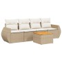 Juego de sofás jardín con cojines 5 pzas ratán sintético beige de , Conjuntos de jardín - Ref: Foro24-3224882, Precio: 341,29...