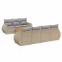 Juego de sofás de jardín con cojines beige 8 pzas ratán PE by , Garden sets - Ref: Foro24-3257242, Price: 558,91 €, Discount: %