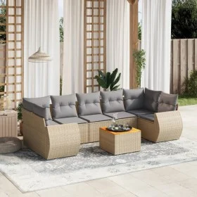 Juego de sofás de jardín con cojines beige 8 pzas ratán PE by , Garden sets - Ref: Foro24-3257249, Price: 525,59 €, Discount: %