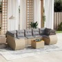Juego de sofás de jardín con cojines beige 8 pzas ratán PE by , Garden sets - Ref: Foro24-3257249, Price: 525,36 €, Discount: %