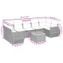 Juego de sofás de jardín con cojines beige 8 pzas ratán PE by , Garden sets - Ref: Foro24-3257249, Price: 525,36 €, Discount: %
