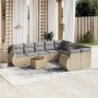Set de sofás de jardín 9 pzas con cojines ratán sintético beige by , Garden sets - Ref: Foro24-3257263, Price: 611,22 €, Disc...