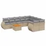 Set de sofás de jardín 9 pzas con cojines ratán sintético beige by , Garden sets - Ref: Foro24-3257263, Price: 610,63 €, Disc...