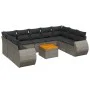 Set de sofás de jardín 10 pzas con cojines ratán sintético gris by , Garden sets - Ref: Foro24-3257481, Price: 615,89 €, Disc...