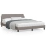 Bed frame with taupe gray fabric headboard 160x200 cm by , Beds and slatted bases - Ref: Foro24-373209, Price: 165,47 €, Disc...