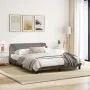Bed frame with taupe gray fabric headboard 160x200 cm by , Beds and slatted bases - Ref: Foro24-373209, Price: 153,44 €, Disc...
